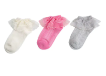 Brighten Up Your Child's Wardrobe with Our New Girls' Lace Ankle Socks